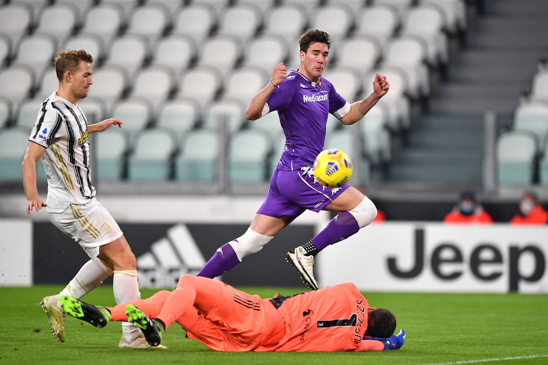 Dusan Vlahovic will lead the line for Juventus.